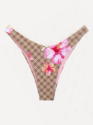Janexswim Gingham Cheeky Bikini Bottom