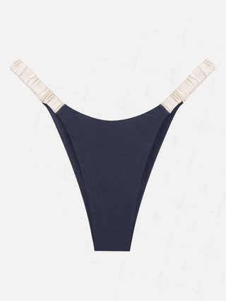 Janexswim Contrast Color Cheeky Bikini Bottom