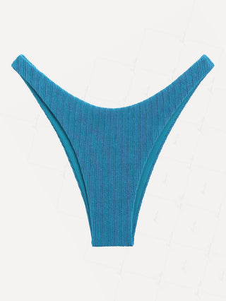 Janexswim Textured High Cut Cheeky Bikini Bottom