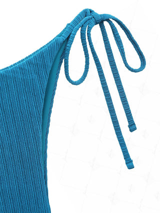 Janexswim Textured Tie Side Cheeky Bikini Bottom