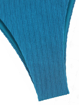 Janexswim Textured Tie Side Cheeky Bikini Bottom