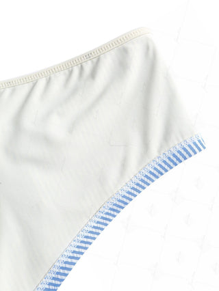 Light Blue Striped Low Rise Beach Swim Bottom Bikini Boyshorts