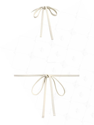 Light Blue Recycled Fabric Jacquard Molded Cups Support Triangle Bikini Top