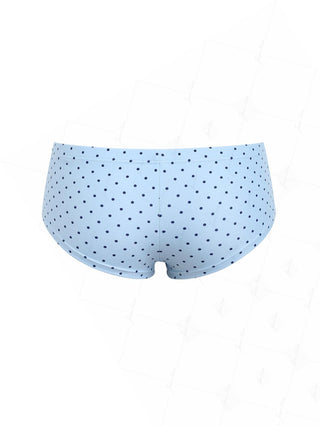 Light Blue Polka Dot Bowknot Bikini Bottom Cheeky Swim Boyshorts