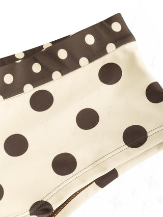 Apricot Polka Dot Print Bikini Bottom Cheeky Swim Boyshorts
