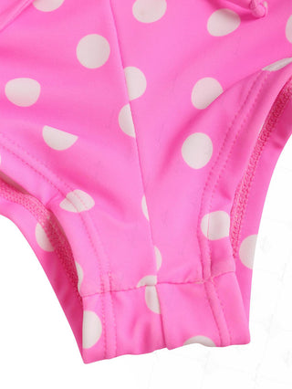 Hot Pink Polka Dot Bowknot Bikini Bottom Cheeky Swim Boyshorts