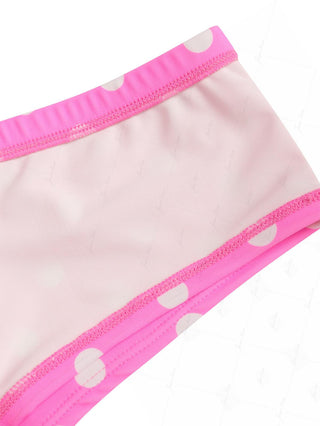Hot Pink Polka Dot Bowknot Bikini Bottom Cheeky Swim Boyshorts