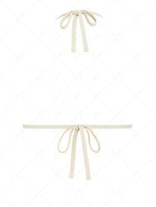 Deep Coffee Recycled Fabric Eyelet Jacquard Push Up Bikini Top
